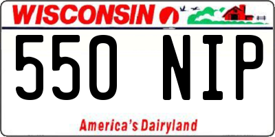 WI license plate 550NIP