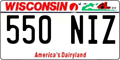 WI license plate 550NIZ