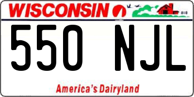 WI license plate 550NJL
