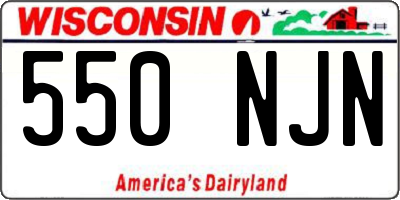 WI license plate 550NJN