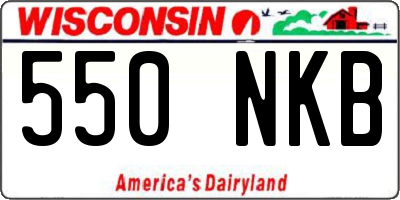 WI license plate 550NKB