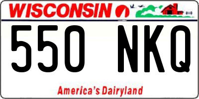 WI license plate 550NKQ
