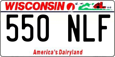 WI license plate 550NLF