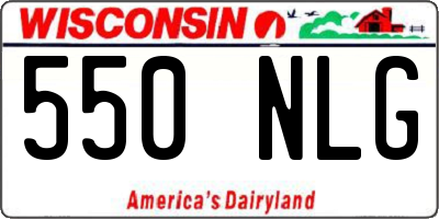 WI license plate 550NLG