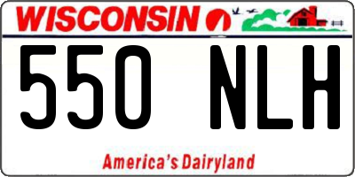 WI license plate 550NLH