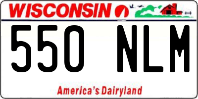 WI license plate 550NLM
