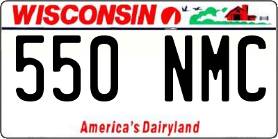 WI license plate 550NMC