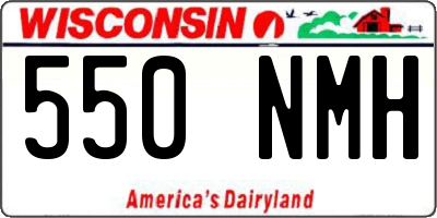 WI license plate 550NMH