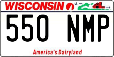 WI license plate 550NMP