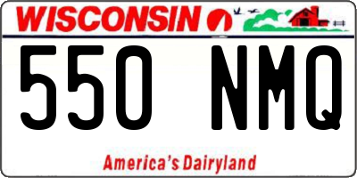 WI license plate 550NMQ
