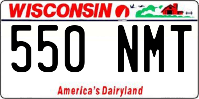 WI license plate 550NMT