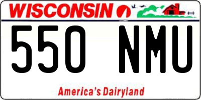WI license plate 550NMU