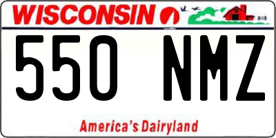 WI license plate 550NMZ