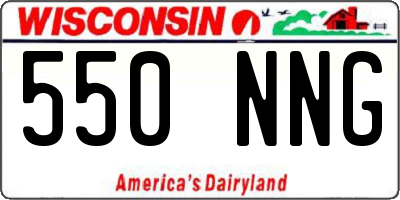 WI license plate 550NNG