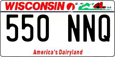 WI license plate 550NNQ