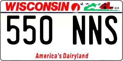 WI license plate 550NNS