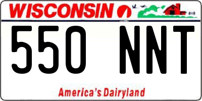 WI license plate 550NNT