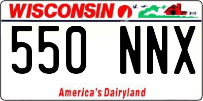 WI license plate 550NNX