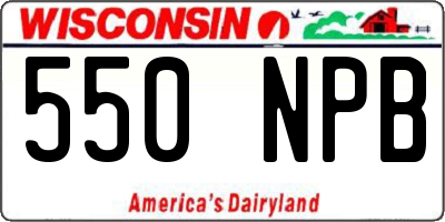 WI license plate 550NPB