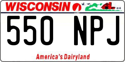 WI license plate 550NPJ