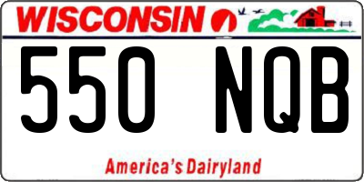 WI license plate 550NQB