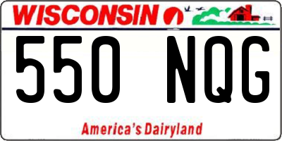WI license plate 550NQG