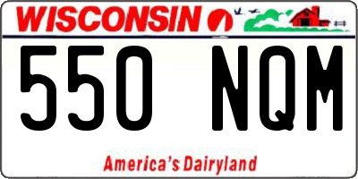 WI license plate 550NQM