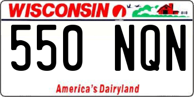 WI license plate 550NQN