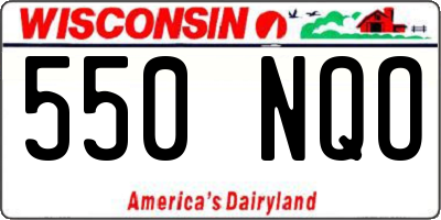 WI license plate 550NQO