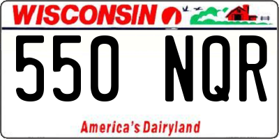 WI license plate 550NQR
