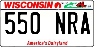 WI license plate 550NRA
