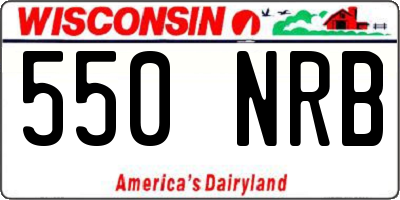 WI license plate 550NRB