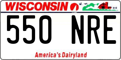 WI license plate 550NRE