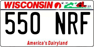 WI license plate 550NRF