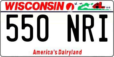 WI license plate 550NRI