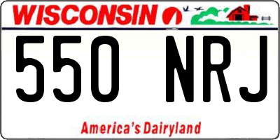 WI license plate 550NRJ