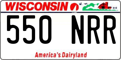 WI license plate 550NRR