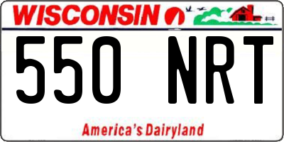 WI license plate 550NRT