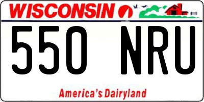 WI license plate 550NRU