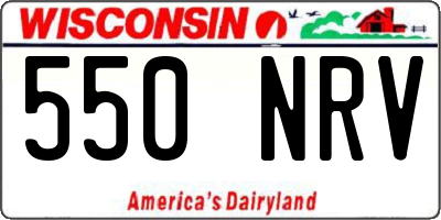 WI license plate 550NRV