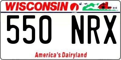 WI license plate 550NRX