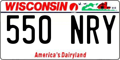 WI license plate 550NRY