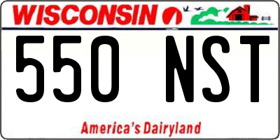 WI license plate 550NST