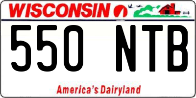 WI license plate 550NTB