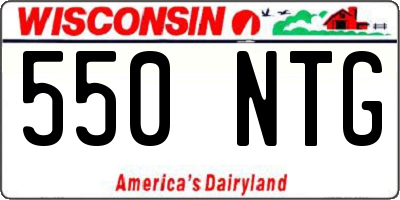 WI license plate 550NTG