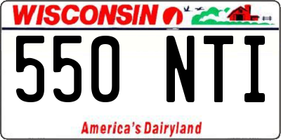 WI license plate 550NTI