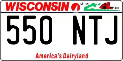 WI license plate 550NTJ