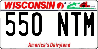 WI license plate 550NTM