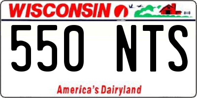 WI license plate 550NTS