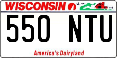 WI license plate 550NTU